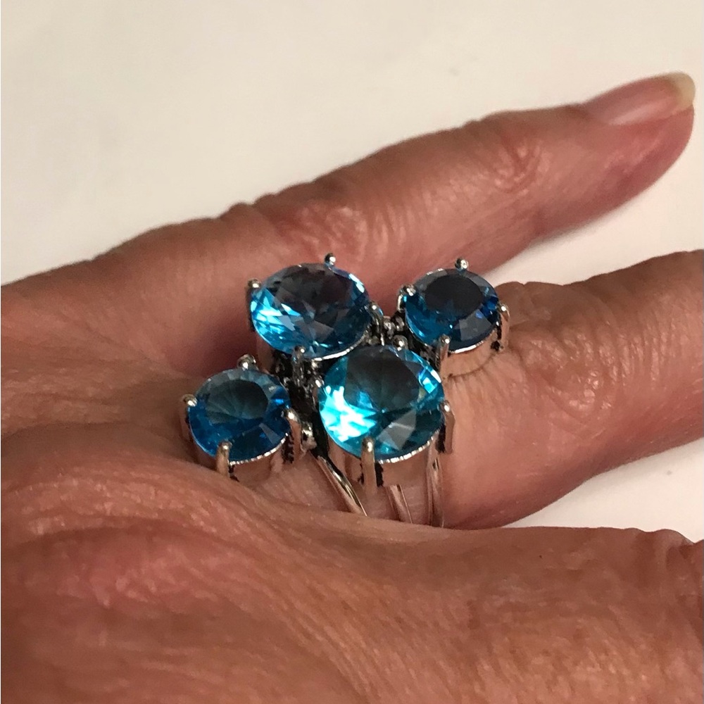 Blue Topaz 925 Stamped Sterling Silver Ring